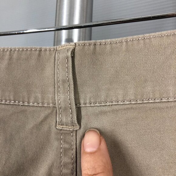 Sz S (4/6)- Smythe Tan Straight Leg Hight Rise Chino Khaki Trouser Pants‎ - Picture 13 of 15
